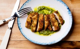 3-Ingredient Pesto Fried Chicken