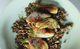 3-Ingredient Sausage Dinner With Lentils and Fennel