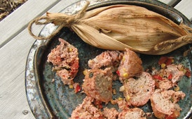 Abiquiu Smoked Chicken Sausages in Cornhusks