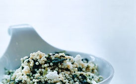 Acini de Pepe with Spinach and Feta