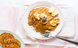 Almond Butter and Banana Pancakes