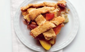 Almond, Plum and Peach Pie