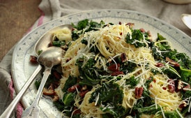 Angel Hair with Lemon, Kale, and Pecans