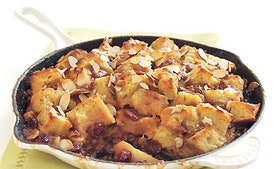 Apple and Dried Cherry Custard Bread Pudding