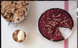 Apple and Quince Crisp with Rum Raisins