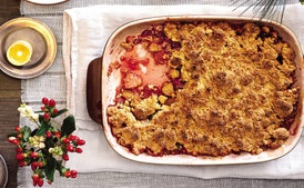 Apple-Cranberry Crisp with Polenta Streusel Topping