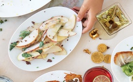 Apple Salad with Toasted Mustard Seeds and Herbs