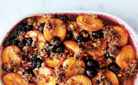 Apricot, Cherry, and Graham Cracker Crumble