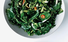 Aromatic Wilted Greens With Coconut Milk