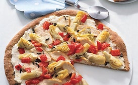 Artichoke, Goat Cheese and Chicken Pizza