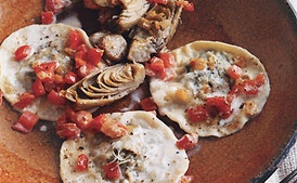 Artichoke Ravioli with Tomatoes