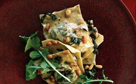 Arugula and Goat Cheese Ravioli