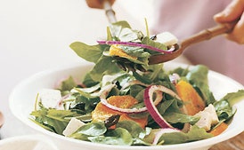 Arugula and Mint Salad with Oil-Cured Black Olives, Oranges, and Ricotta Salata