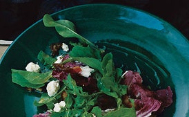 Arugula and Radicchio with Feta and Dates