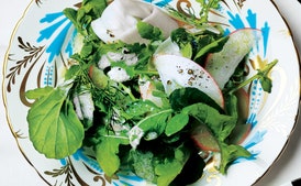 Arugula, Apple, and Parsnip with Buttermilk Dressing