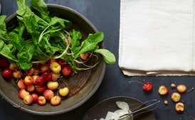 Arugula, Golden Cherries, Marcona Almonds and Parmigiano-Reggiano