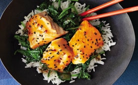 Asian Salmon Bowl with Lime Drizzle