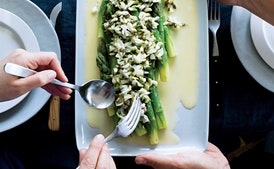 Asparagus with Mussel Beurre Blanc