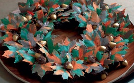 Autumn Leaves Cupcake Wreath