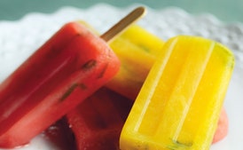 Yellow Watermelon & Mint Pops