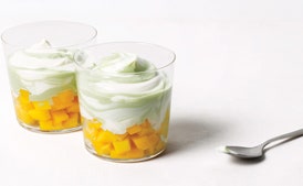 Yogurt & Matcha Swirl With Mango