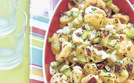 Yukon Gold Potato Salad with Crispy Prosciutto and Truffle Oil