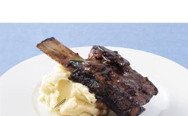 Zinfandel-Braised Beef Short Ribs with Rosemary-Parsnip Mashed Potatoes