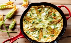 Zucchini Frittata with Blossoms