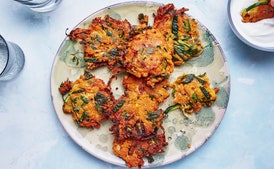 Zucchini-Lentil Fritters With Lemony Yogurt