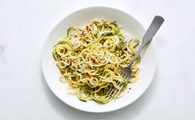 Zucchini Noodles with Anchovy Butter